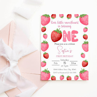 Convite Berry First Birthday