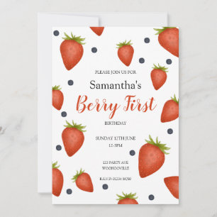 Convite Berry First Birthday