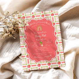 Convite Berry First Birthday primeiro aniversario