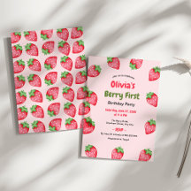 Berry First Birthday Strawberry primeiro aniversar