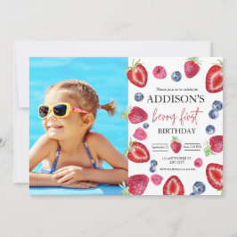 Convite Berry First Photo do Partido do primeiro aniversar