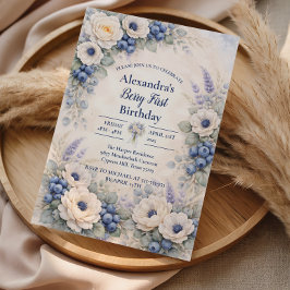 Convite Berry First Storybook Garden 1st Birthday