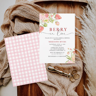 Convite Berry Floral Watercolor no Love Chá de panela