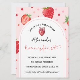 Convite Berry Primeiro Aniversário, primeiro aniversario
