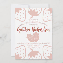 Convite "Berry Sweet", Chá de adoção de morango