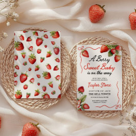 Convite Berry Sweet | Convite para chás de fraldas