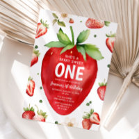 Berry Sweet One Cute Girl Strawberry primeiro aniv