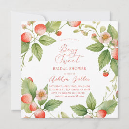 Convite Berry Sweet Strawberry Bridal Shower Invitation