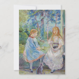 Convite Berthe Morisot - Jovens Meninas à Janela