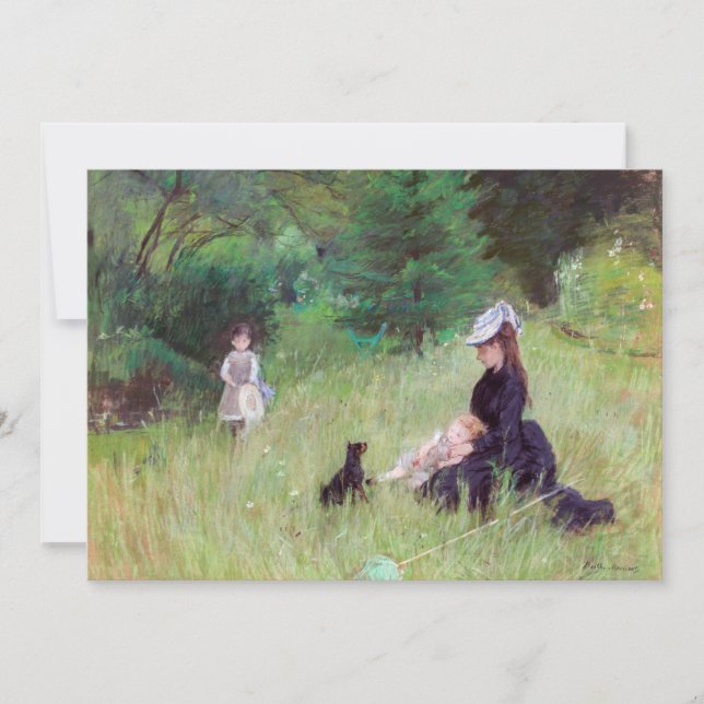 Convite Berthe Morisot - Num Parque / Dans le parc (Frente)
