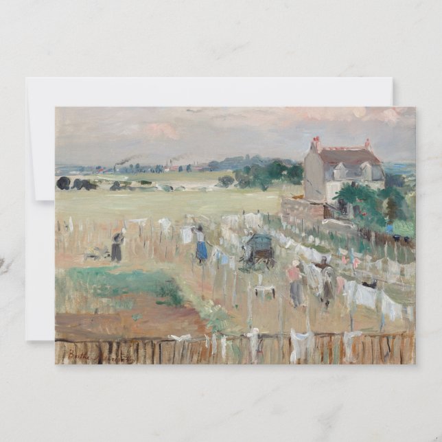 Convite Berthe Morisot - Prendendo a roupa seca para secar (Frente)