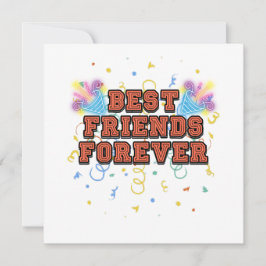 Convite best friends forever,best friend day, funny, party