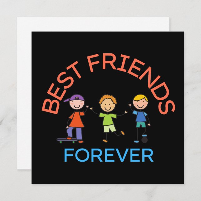 CONVITE BEST FRIENDS FOREVER, FRIENDSHIP, FRIEND DAY (Frente/Verso)