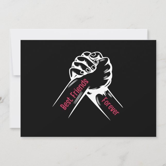 CONVITE BEST FRIENDS FOREVER, MATCHING MY FRIENDS (Frente)