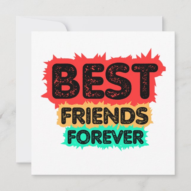 CONVITE BEST FRIENDS FOREVER RETRO FRIENDS, FRIENDSHIP (Frente)