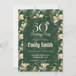 Convite Best Lilies Accent Women Birthday