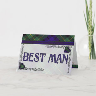 Convite Best Man - Invitation - Scottish Tartan Barclay