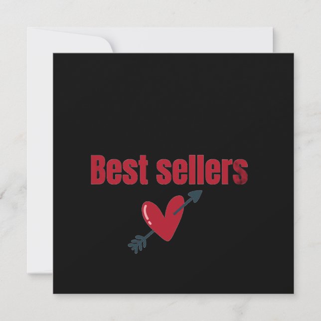 Convite Best Sellers Valentine Heart Arrow T-Shirt (Frente)