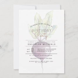 Convite Beterraba opaca | Veggie Watercolor Aniversário