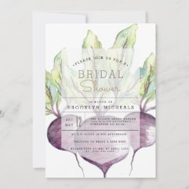 Convite Beterraba Orgânica | Veggie | Chá de panela de aqu