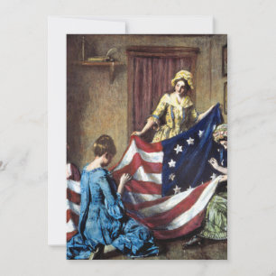 Convite Betsy Ross Costumando A Bandeira Americana