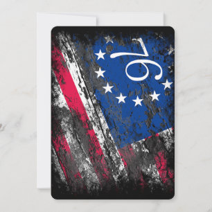 Convite Betsy Ross Flag 1776 Patriótico 4 de julho