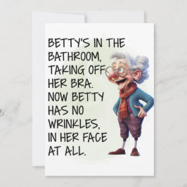 Convite Betty Engraçado no Banheiro