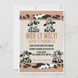 Convite Bezerra Divertida da Fazenda Moo-ly Moly