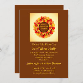 Convite Bíblia Cotação de Outono Deixa Ação de Graças