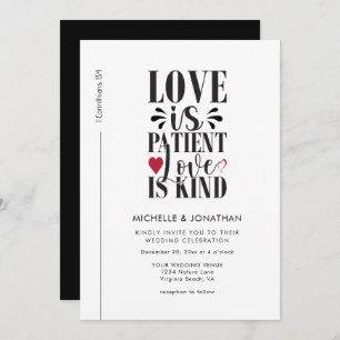 Convite Bíblia Cristã Branca Moderna Casamento Verso