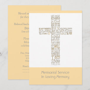 Convite Bíblias Versos do Serviço Memorial John 14