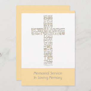 Convite Bíblias Versos do Serviço Memorial John 14 11