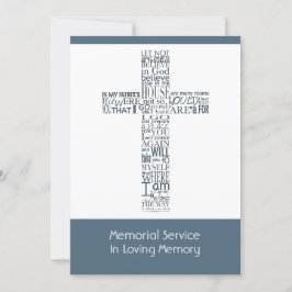 Convite Bíblias Versos do Serviço Memorial John 14 7