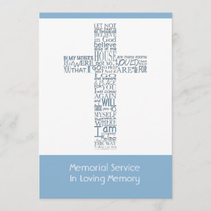 Convite Bíblias Versos do Serviço Memorial John 14 9