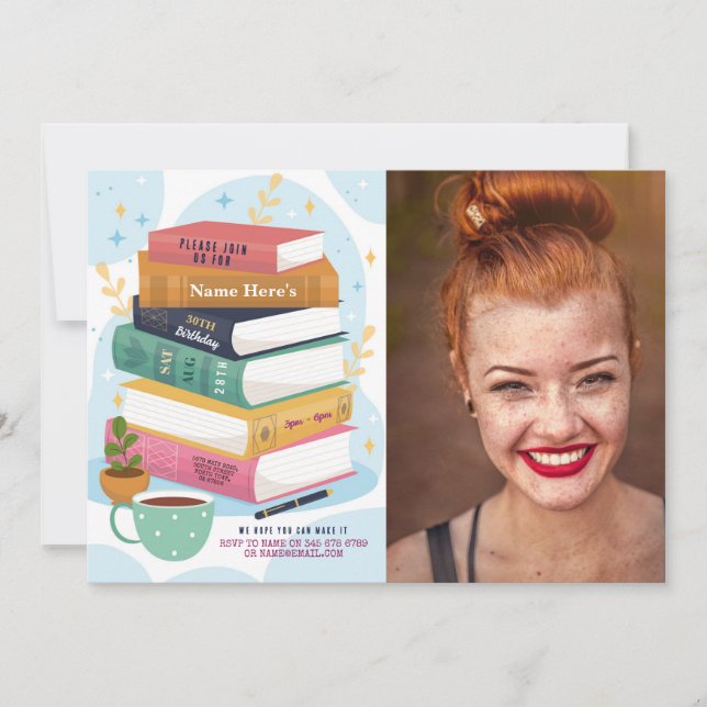 Convite Biblioteca de Aniversário do Livro Convidar a Ler  (Frente)
