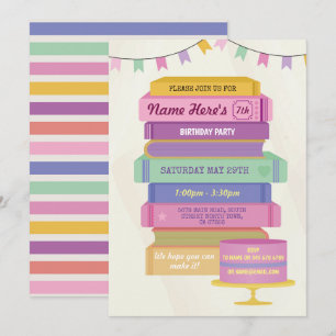 Convite Biblioteca de Aniversários do Livro Convidam Lend