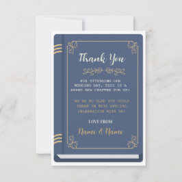 Convite Biblioteca de Livros de Casamento Obrigado Históri