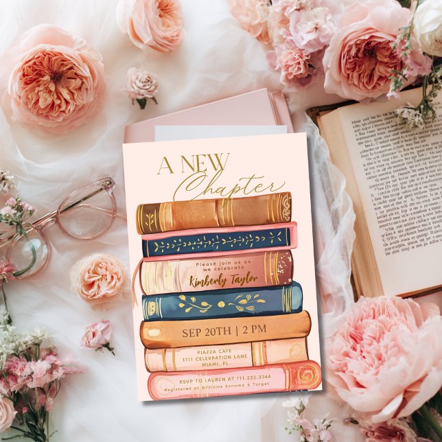 Convite Biblioteca de Livros Históricos Um Novo Chá de pan (Criador carregado)