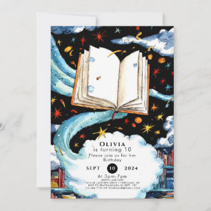 Convite Biblioteca do Boho — Simples Storybook Birthday