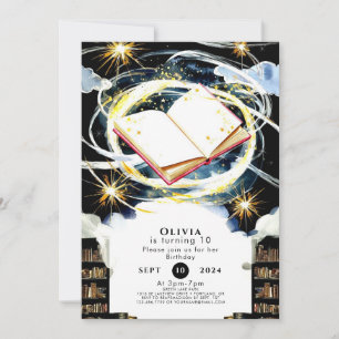 Convite Biblioteca Whimsic Kids Storybook Birthday