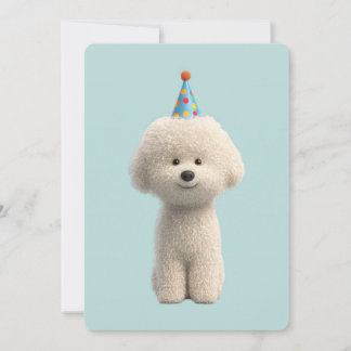 Convite Bichon Frise Birthday Party