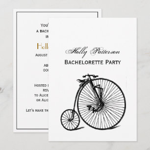 Convite Bicicleta De Bicicleta Vintage Velocipede Penny Fa