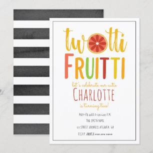 Convite Bicicleta de Grelha de Citros de Duas Tti Fruitti