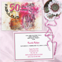 Bicicleta feminina vintage de aniversário de 50 an