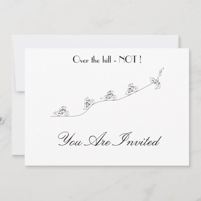 Convite Bicicleta invadindo a colina personalizada Invite (Frente)