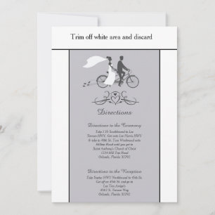 Convite Bicicleta Para Duas Cartas De Direção 3.5x6 De Cas