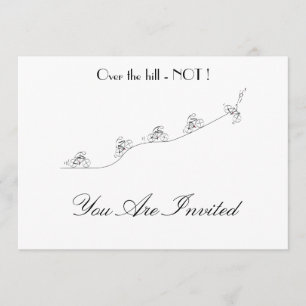 Convite Bicicleta passando pela colina personalizada Invit