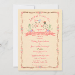 Convite Bicicleta Tandem, Aves e Festa de noivado de Banne