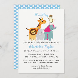 Convite Bicicletas de Zoo Whimsy Convidam Chá de fraldas