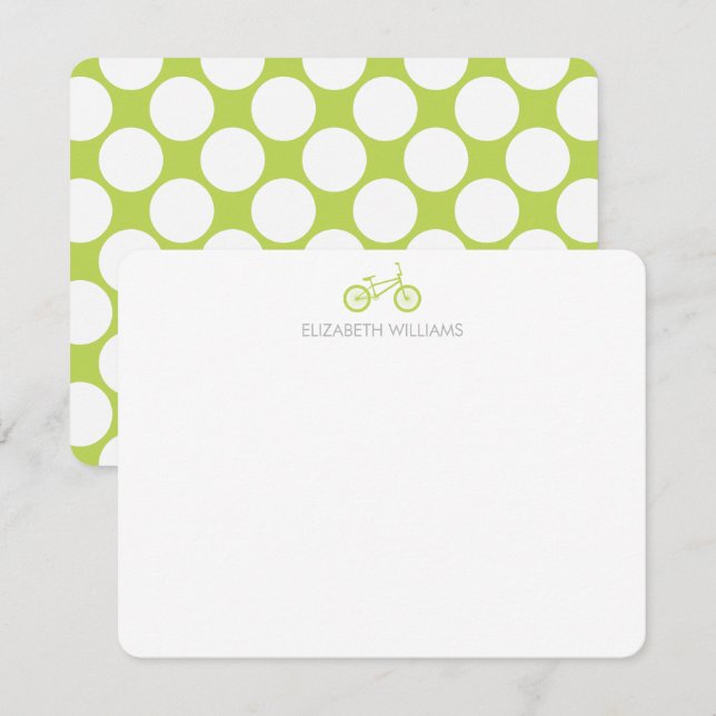 Convite Bicicletas Verdes Kiwi e Placas de Nota de Pontos  (Frente/Verso)